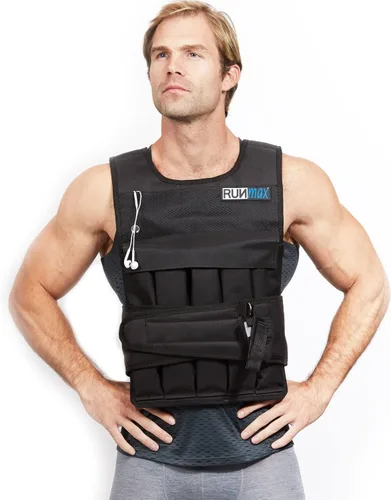 Miniatura 12 de RUNmax Chaleco con peso ajustable de 20 libras a 150 libras con opción de hombreras para hombres y mujeres