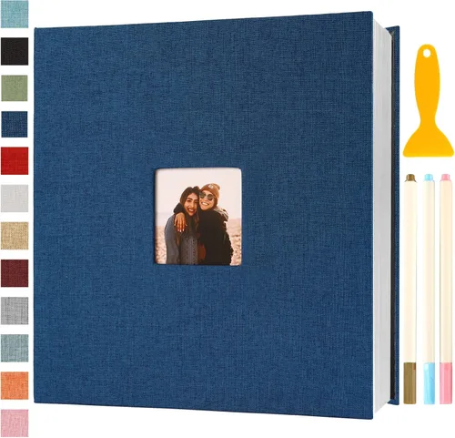 Miniatura 21 de Álbum de fotos autoadhesivo con páginas adhesivas, álbumes de fotos magnéticos para fotos de 4x6, 5x7, 8x10, libros con páginas adhesivas para bebé