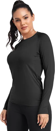 Miniatura 3 de TELALEO 4 Pack Women's Compression Shirt LongShort Sleeve Performance Workout Baselayer Athletic Top Gym Sports Gear
