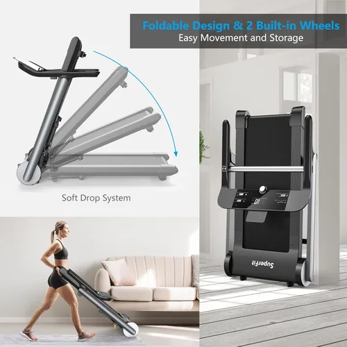 Miniatura 4 de Goplus Caminadora eléctrica plegable superfit de alta resistencia