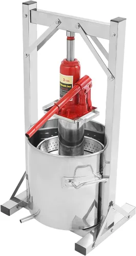 Miniatura 20 de Fruit Wine Press 2.6 Gallon Manual Grape Presser for Wine Juice Making DIY Large Fruit Honey Presser Apple Cider Grape Juice Press Extractor