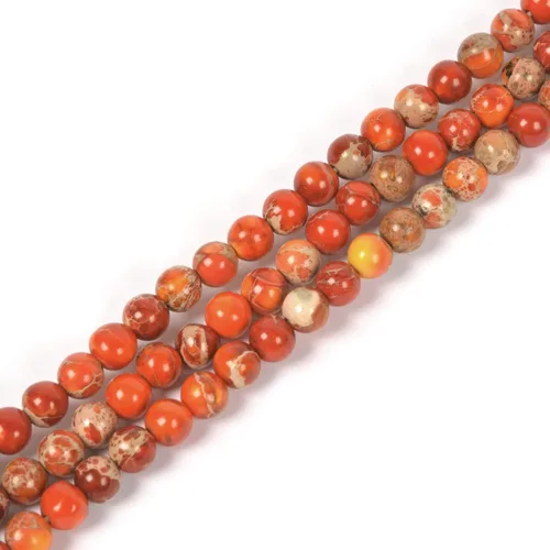 Miniatura 53 de Cuentas sueltas redondas de cristal curativo de 0.16 pulgadas (0.157 in) para hacer joyas