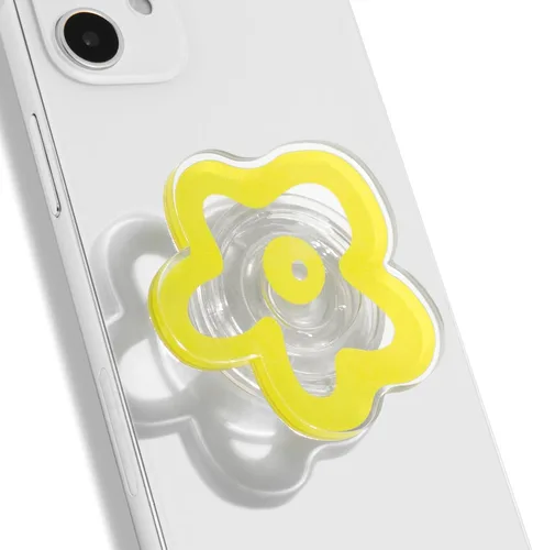 Miniatura 20 de OnTheGrip Lindo Diseño Transparente en Forma de Flor de Margarita Soporte de Teléfono Móvil Plegable Multifuncional para Smartphone, Tablet