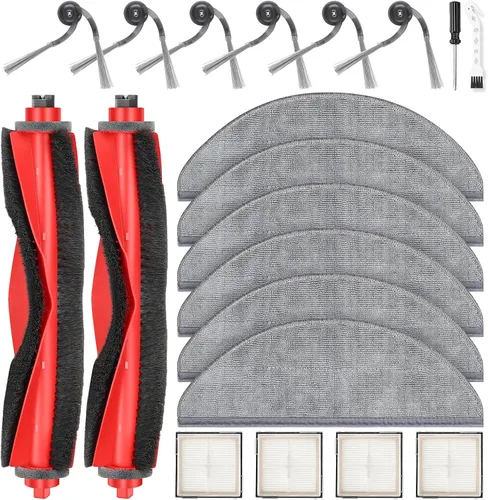 Miniatura 11 de Kit de repuesto de 26 piezas para aspiradora robot Q10 S5+, 2 cepillos principales, 4 filtros HEPA, 6 almohadillas para trapeador, 6 cepillos