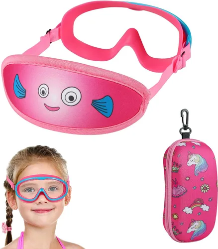 Miniatura 11 de Gafas de natación para niños, cubierta de nariz, gafas para niños sin tirones de pelo,Máscara de natación para niños antiniebla