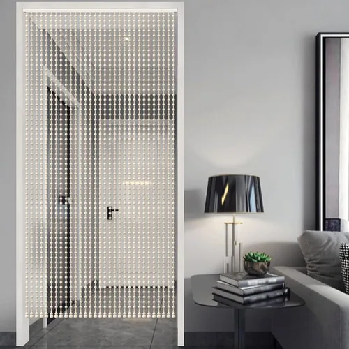 Miniatura 5 de Cortina de cuentas de madera natural, cortinas de cuentas de madera hecha a mano, 25 hebras de cortinas de puerta con cuentas de madera, cuerda