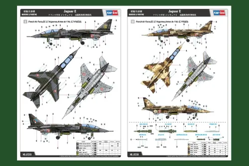 Miniatura 8 de Hobby Boss Kit de construcción de avión Jaguar E francés