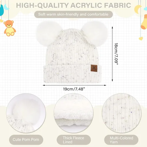 Miniatura 2 de Toddler Kids Winter Hats Gloves Scarfs Beanie Mittens Neck Warmer for 0 6 12 Months 1 2 3 4-8 Year Old Baby Girls Boys Gifts