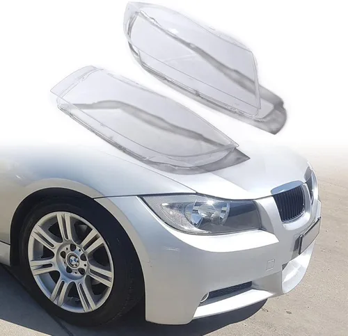 Miniatura 2 de Astra Depot Compatible con 2005-2011 BMW Serie 3 E90 E91 Sedan Wagon xenon faro delantero izquierdo derecho transparente cubierta de lente de faro