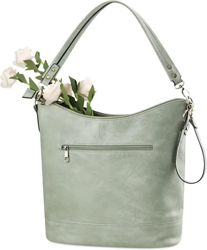 FUKUYIN Bolso de mano para mujer, bolso de hombro de piel sintética suave para mujer, bolso bandolera grande para mujer