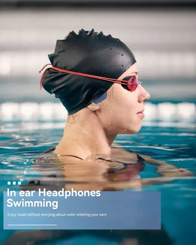 Miniatura 3 de SANOTO Auriculares de natación, auriculares de conducción ósea en el oído, Bluetooth 5.4, IPX8 impermeables para deportes, reproductor de MP3 8G