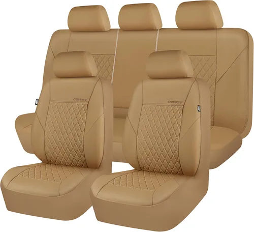 Miniatura 17 de CAR PASS Fundas de Asiento de Cuero Púrpura, Funda de Asiento de Coche Bonita con Esponja Compuesta de 5mm en el Interior, Compatible con Bolsa