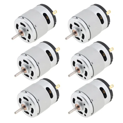ChgImposs RS360 DC Motor 6-12V 12000-24000RPM Cepillo de carbono de alta velocidad Micro motor con anillo de protección para juguetes de bricolaje,