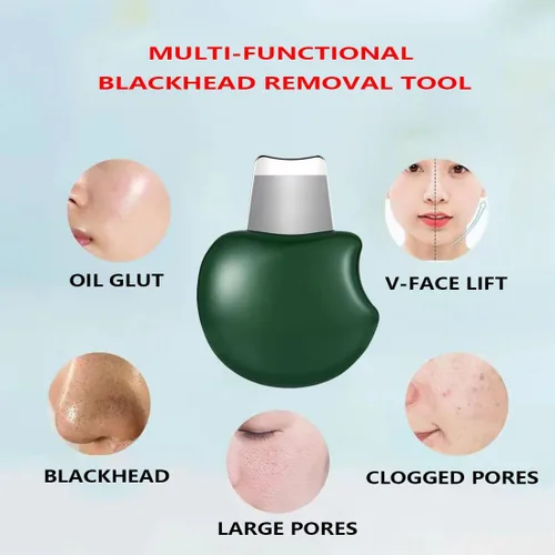 Miniatura 2 de 2 piezas de herramienta de eliminación de puntos negros, raspador facial de silicona para limpieza profunda, espátula limpiadora de poros, raspador