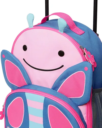 Miniatura 4 de Skip Hop Equipaje infantil con ruedas, zoológico, mariposa (paquete de 2)