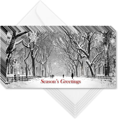 Miniatura 14 de Love Bridge Central Park New York City Holidays - Juego de 6 tarjetas de felicitación de 6 1/4 x 3 1/4 pulgadas, juego de 6 tarjetas y 6 sobres