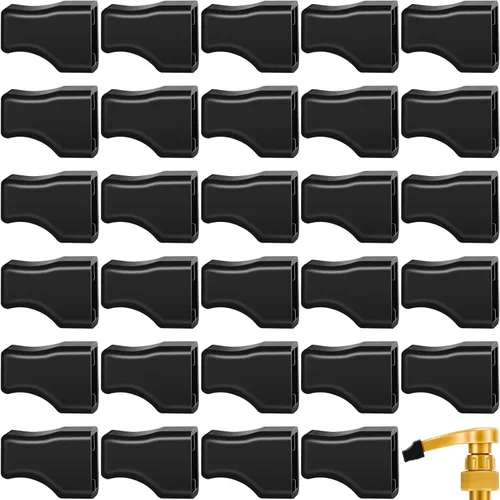 Miniatura 9 de Zhehao 20 tapas de goma para bomba de jarabe de café, tapas de goma para bomba de jarabe, dispensador de vertido, botella de licor de aceite, Negro