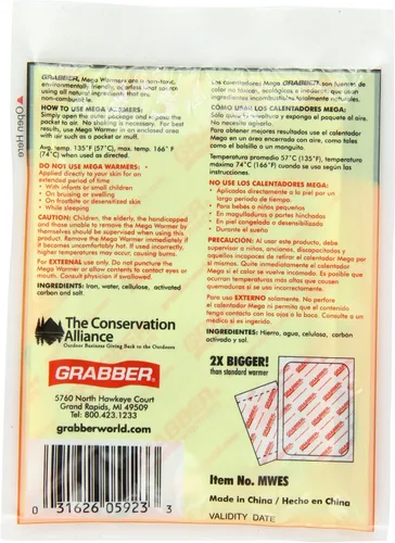 Miniatura 2 de Grabber Mega Warmers, más de 18 horas de calor máximo, 1 unidad, 1.9 onzas