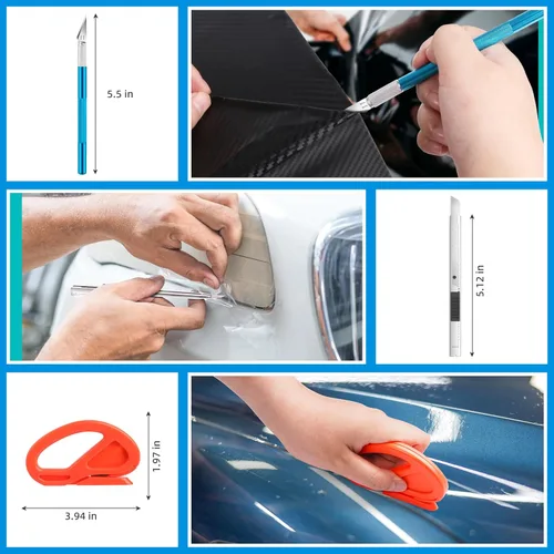 Miniatura 4 de Kit de tintado de ventana DIYSELF, kit de herramientas de envoltura de vinilo de 19 piezas, kit profesional de envoltura de auto, herramientas