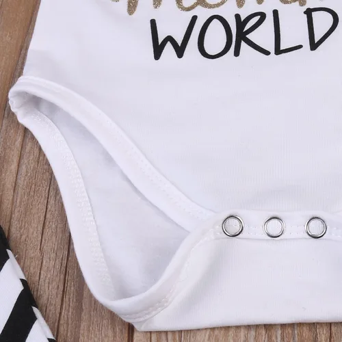 Miniatura 4 de Conjunto de 3 estilos para bebé recién nacido, con estampado de letra y texto "I'm Daddy" Girl