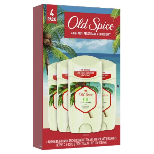Miniatura 8 de Old Spice Antitranspirante y desodorante para hombres, Fiji con aroma a palmera inspirado en la naturaleza, 2.6 onzas (paquete de 4)