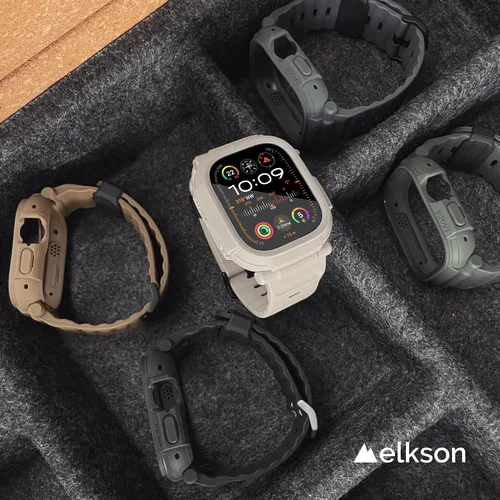 Miniatura 4 de elkson Quattro Pro Series - Funda resistente para Apple Watch Ultra 3/2/1 de 1.929 in con protector de pantalla de vidrio templado, resistente