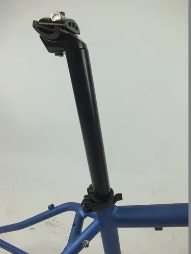 Miniatura 6 de Gravity Horquilla de marco de bicicleta gruesa para ruedas de 26 pulgadas con tija de sillín y abrazadera de tija de sillín para auriculares. Azul