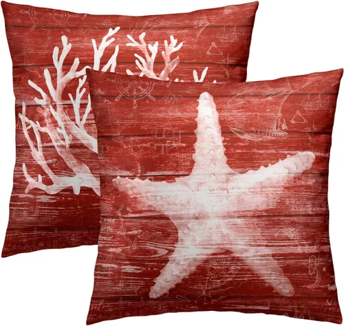 Miniatura 21 de Funda de almohada de madera de color rojo marrón de 18 x 18 pulgadas, fundas de almohada decorativas para el hogar, sofá y cama de 18 x 18 pulgadas