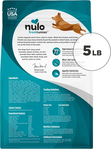 Miniatura 8 de Nulo Frontrunner Ancient Grains - Alimento para perros de raza pequeña con alto contenido de proteínas, receta de pavo, pescado blanco y quinua