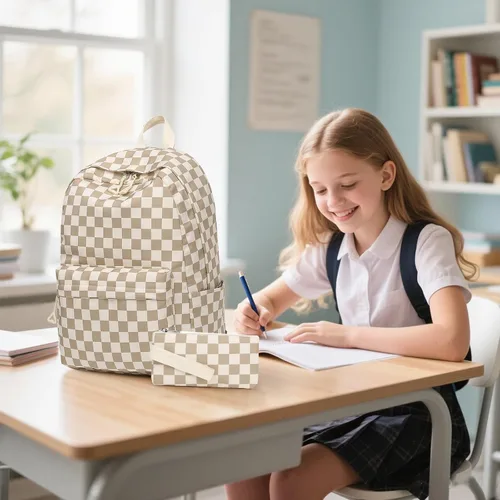 Miniatura 73 de Bluboon Juego de mochila para adolescentes, mochila escolar para niñas, lonchera y lápices, bolsas para estudiantes, 3 en 1, rosa-3 juegos, Escuela