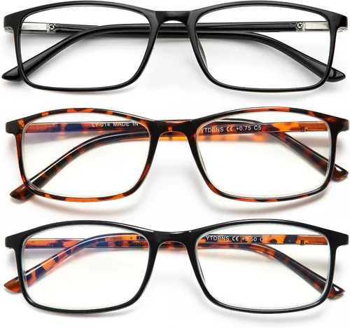 Miniatura 10 de Gafas de lectura para mujeres y hombres, lectores rectangulares, lentes de lectura con bloqueo de luz azul para computadora para el trabajo y uso