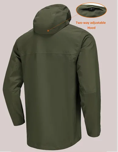 Miniatura 3 de Chaqueta impermeable ligera con capucha para hombre, transpirable, para senderismo de montaña al aire libre
