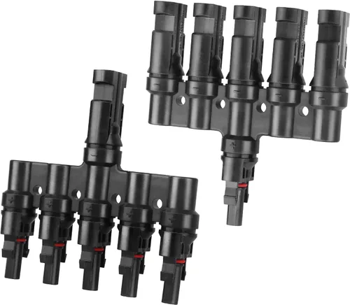 Miniatura 10 de 4 a 1 conectores de panel solar T conectores de rama acoplador divisor de cable 1 macho a 4 hembra (M/4F) y 1 hembra a 4 macho (F/4M) para conexión