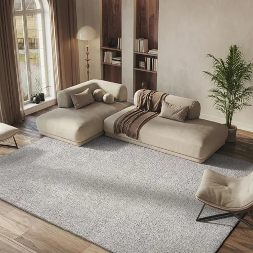 Miniatura 20 de SAFAVIEH Madrid Shag Collection - Alfombra redonda, 6 pies 7 pulgadas, color carbón, diseño sólido, no desprende pelusa y de fácil cuidado, 2 Carbón