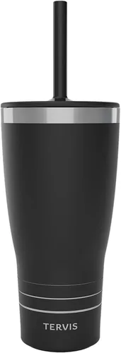 Tervis Traveler - Vaso aislado de acero inoxidable con triple pared y recubrimiento en polvo, mantiene las bebidas frías y calientes, 30 onzas, con