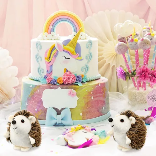 Miniatura 6 de Zubebe Mini erizo de juguete a granel, regalo de fin de año, regalo de fin de año, peluche de 4 pulgadas, pequeño recuerdo de fiesta, llavero