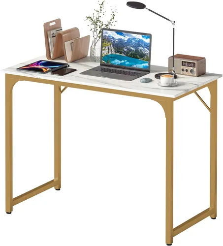 Miniatura 39 de BestOffice Escritorio para computadora, escritorio de oficina en casa, estilo moderno y simple para oficina en casa, estudio y escritura
