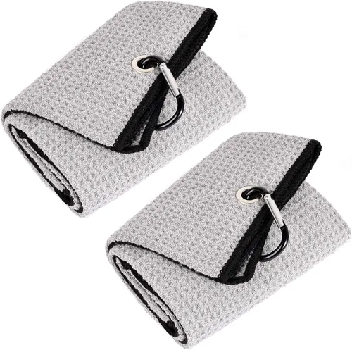Miniatura 44 de Mile High Life Premium Waffle-Weave Golf Towel 16" X 24" Extra Absorbent & Quick-Dry Ultra-Soft Microfiber Carabiner Clip Multi