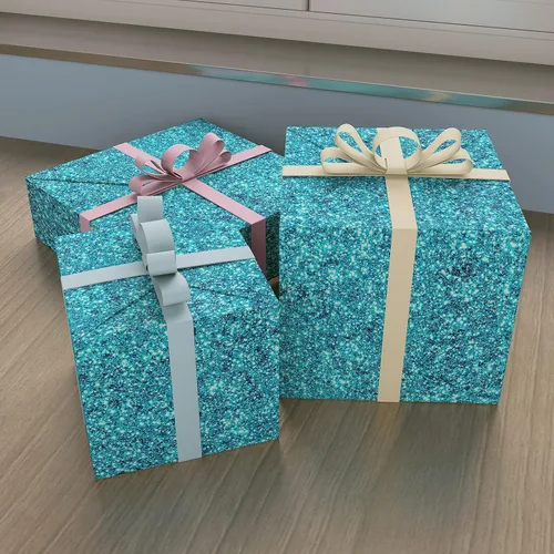Miniatura 5 de Decotalk Papel tapiz azul con purpurina para pegar y despegar con purpurina de 17.7 x 120 pulgadas, papel de pared azul brillante para paredes
