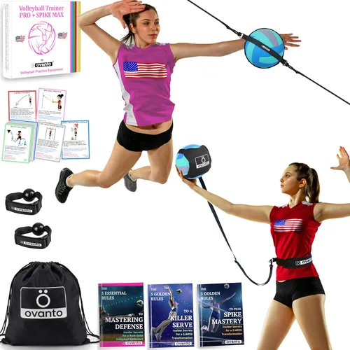 Miniatura 11 de OVANTO Volleyball Training Equipment Aid – Adjustable Practice Volleyball Kit