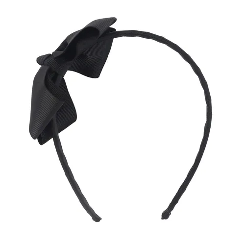 Miniatura 2 de Diadema de lazo negro a la moda, lazo grande de grogrén para el pelo, para niñas y niños pequeños, decoración de fiesta, disfraz de cosplay