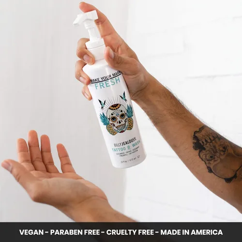 Miniatura 6 de Billy Jealousy Make Your Mark Fresh Tattoo Wash, Cleansing and Hydrating Tattoo Aftercare Enriched With Cucumber and Rosemary