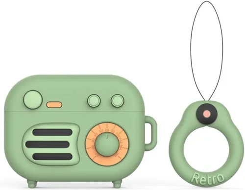 Miniatura 8 de Funda 3D de radio retro compatible con AirPods Pro, divertida funda Kawaii de silicona de dibujos animados para AirPod Pro