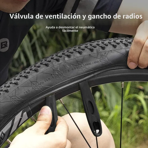 Miniatura 6 de ROCKBROS Kit de herramientas para bicicleta 16 en 1 – Multifunción – Herramienta portátil y plegable para ciclismo con llave Allen, palancas