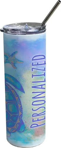 Miniatura 24 de Come On Babe Let's Go Party – Personalizar con nombre – Vaso de viaje de acero inoxidable blanco de 20 onzas con popote – Aislamiento al vacío