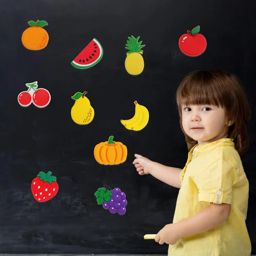 Miniatura 7 de Imanes de refrigerador para niños pequeños – Bonitos imanes de frutas para nevera para niños pequeños de 1 a 3 años, imanes magnéticos de espalda