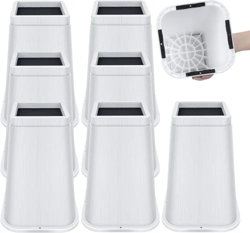 Miniatura 8 de Elevadores de Cama de Servicio Pesado, Elevadores de Muebles Ajustables de 8 Pulgadas, Soportes de Elevación Antideslizantes