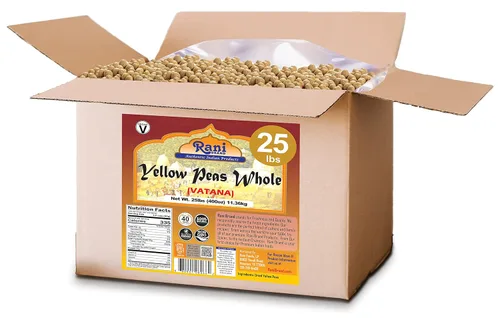 Miniatura 5 de Rani - Guisantes amarillos enteros, secos (Vatana, Matar) 400 onzas (25 libras) 11,36 kg Caja a granel ~ Todo natural Vegano Apto para gluten