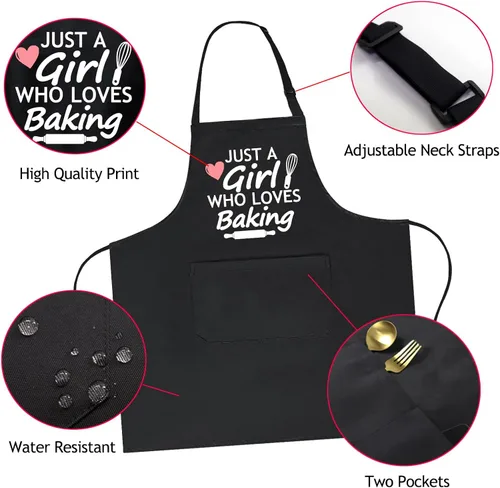 Miniatura 2 de Delantales divertidos para mujer con bolsillos, bonitos delantales de cocina para hornear para mamá chef, regalos para cumpleaños y Navidad