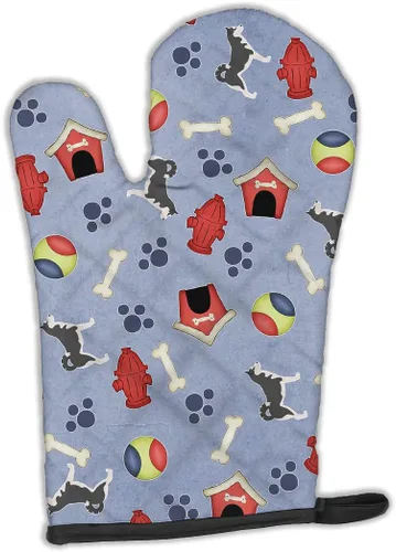 Caroline's Treasures BB3980OVMT - Manopla de horno de la colección Siberian Husky Dog House - Manopla de horno gruesa resistente al calor para Casa
